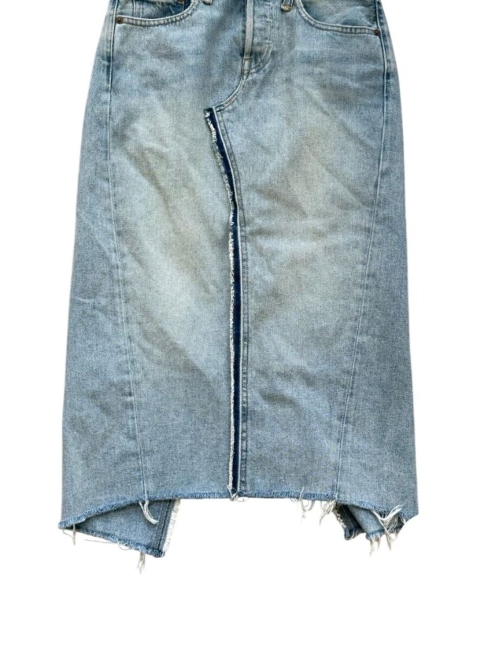 Polo Ralph Lauren Phinley Denim Pencil Jean Skirt Size 25 Retro Festival Boho - Picture 1 of 13